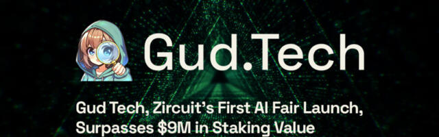Gud Tech, Zircuit’s First AI Fair Launch, Surpasses $9M in Staking Value