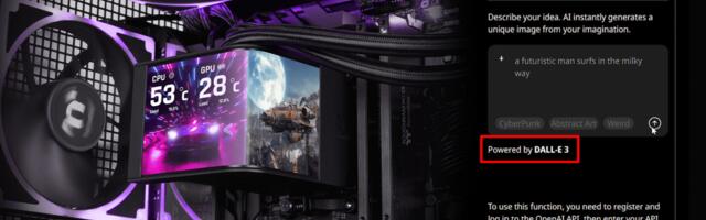 Thermaltake's new AIO cooler uses Dall-E 3 to generate custom backgrounds for $0.04 per prompt, requires paid OpenAI subscription — "AI Forge" feature taps into OpenAI's platform and JiMeng