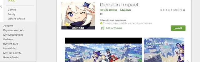 Mobile game Genshin Impact reaches $245 million during first month