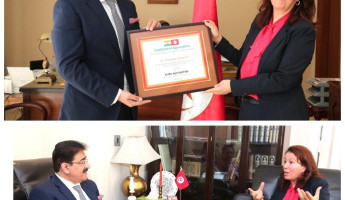Sandeep Marwah Honoured for his Services to Indo Tunisia Relations