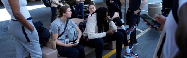 Layover, cramped seating, security lines: A day with players on a WNBA commercial flight