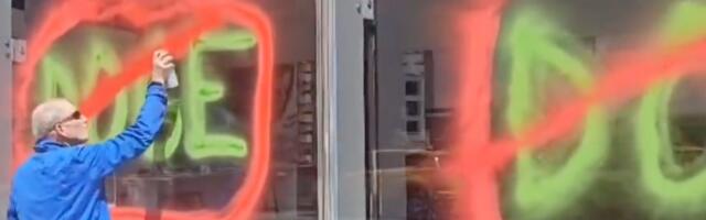 As Elon Tries to Avoid the Spotlight, Climate Activists Brazenly Vandalize Tesla Dealership