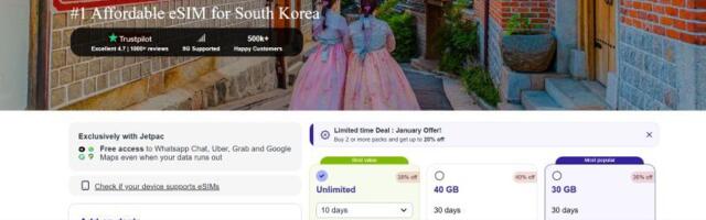 Traveling to South Korea? Jetpac eSIM offers an easy way to stay connected with a 15% exclusive discount