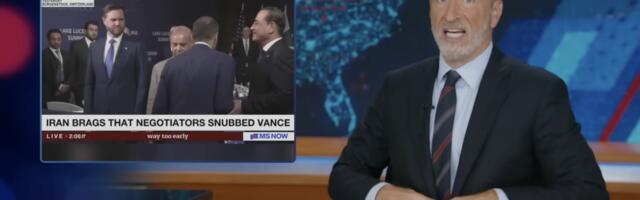 Jon Stewart has a strong reaction to Trump sending JD Vance to negotiate with Iran