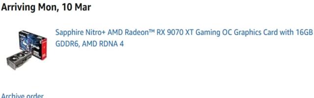 Redditor snaps up early RX 9070 XT GPU for $950 — delivery date slated for March 10