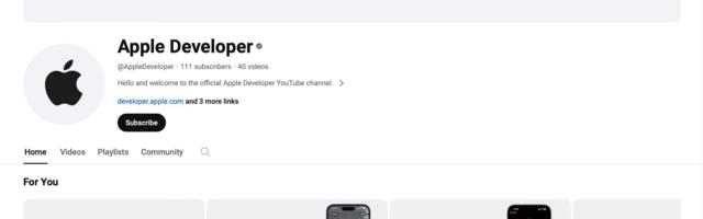Apple Launches New Developer YouTube Account to Share WWDC 2024 Videos