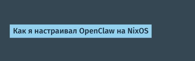 Как я настраивал OpenClaw на NixOS