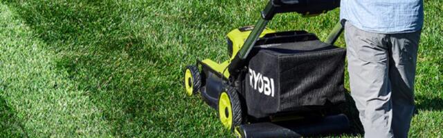 The Handy Ryobi Mower Attachment That Lets You Stripe Your Lawn As You Mow