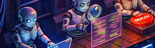 Три агента, один репозиторий, ноль менеджеров. Как я построил конвейер, где ИИ пишет, ревьюит и деплоит код