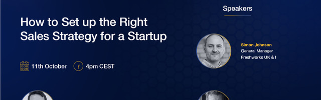 How to set up the right sales strategy for your startup – join our free webinar on October 11