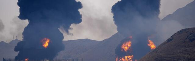 Photos show a major fire at a key UAE oil port, a day after the US struck a major Iranian depot