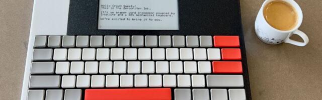 Zerowriter Ink typewriter sequel comes with larger 5.2-inch eInk screen, all-week battery, and mechanical keyboard