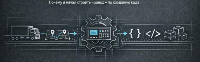 Я пришёл в программирование из логистики. И в итоге начал строить “завод” по созданию кода (без команды)