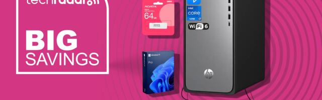 Ditch the laptop! This enterprise-ready HP OmniDesk desktop is built for business - and it's got a $590 discount and a free USB drive right now