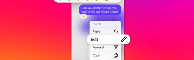 Instagram lets you edit your DMs after sending, pin your chats, and save your favorite stickers