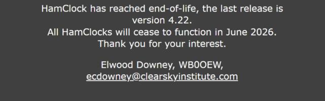 Ушел из жизни создатель HamClock — все устройства перестанут работать летом 2026 года?