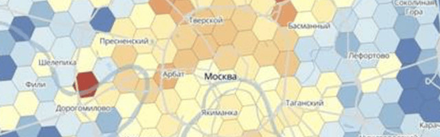 Moscow city creates heat map of taxi rides