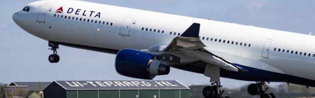 A Delta plane had to U-turn after flying through a hailstorm that seemingly put a dent in its nose