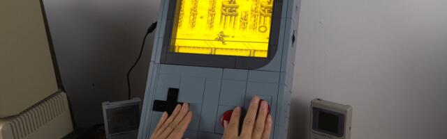 Modder builds giant Game Boy featuring a dreamy electroluminescent screen driven by custom graphics adapter — DIY retro console is fully functional with working buttons