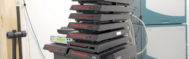 Enthusiasts bond twelve 56K dial-up modems together to set dial-up broadband records — a dozen screeching boxes achieve record 668 kbps download speeds