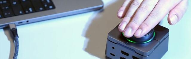 What a knob! Startup shoves circular controller in tiny laptop dock to create perfect desktop companion — shame you have to wait four months to get it