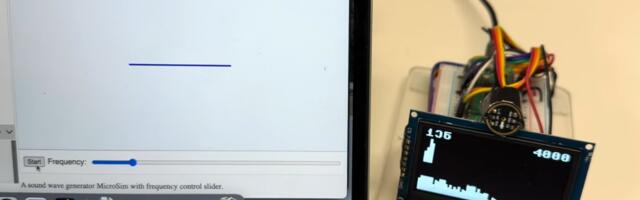 Raspberry Pi Pico 2 FFT sound spectrum analyzer visualizes audio via OLED display
