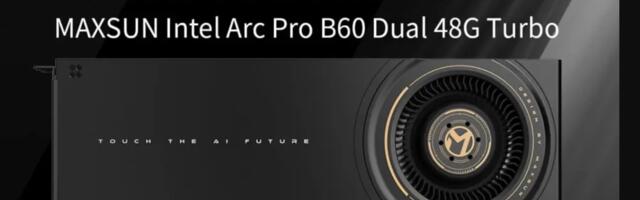 A dual Intel GPU graphics card with 48GB of VRAM has gone on sale for $1200 - now I wonder whether you could plug two of these into a workstation