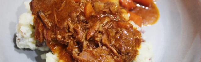 I made my mom's slow-cooker pot roast recipe. The 5-ingredient recipe is the perfect easy meal for after the holidays.