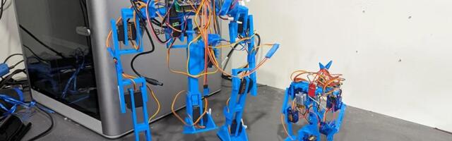 3D-printed tripedal robot walks on three legs