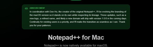 Notepad++ creator threatens legal action over macOS port of open-source app — developer says port is fine, but branding is too far
