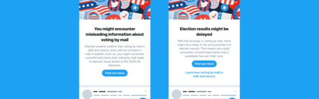 Twitter will show all U.S. users warnings about voting misinfo and delayed election results