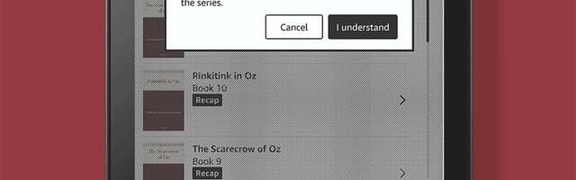 The Kindle’s new Recaps feature will catch you up on a book series