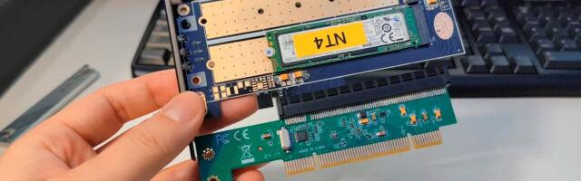 Modern NVMe SSD meets vintage PCI slot in quirky experiment — M.2 drive shows storage speeds worth dying for back in the '90s
