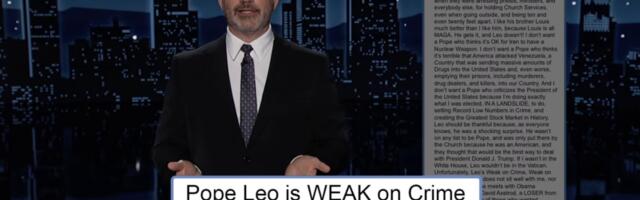 Jimmy Kimmel roasts Trump over his attack on Pope Leo XIV