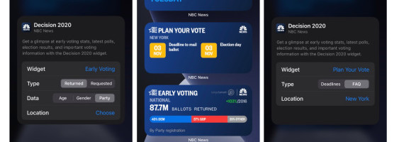 NBC News launches an iOS 14 widget that puts election results on your home screen