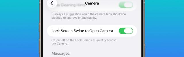 iOS 26.1 Beta 4 Adds Toggle to Turn Off Lock Screen Camera Swipe