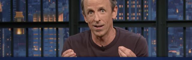 Seth Meyers points out the irony of Trumps reflecting pool turning green