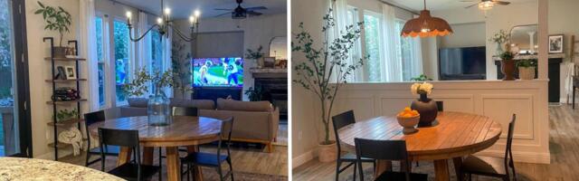 A woman transformed her open-concept space with a pony wall for $2,500