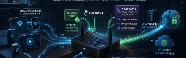 Прозрачный VPN на роутере: VLESS + Reality + TPROXY на OpenWrt от А до Я