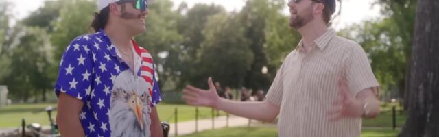 Daily Shows Jordan Klepper interviews people at Trumps UFC birthday