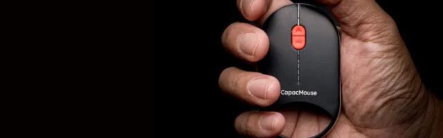 Highly portable pressure-sensitive mouse has a design that reminds you of a sleek car remote