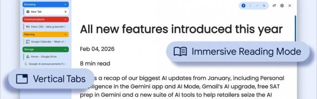 Google Chrome gets vertical tabs and immersive reading mode