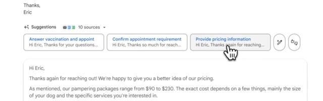 Gmail’s smart replies will use AI to pull context from your inbox and Drive