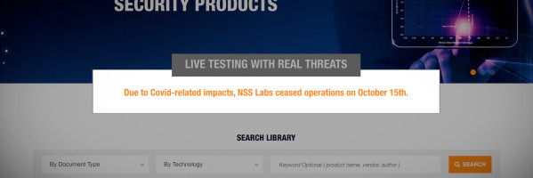 Security testing firm NSS Labs ceases operations, citing coronavirus