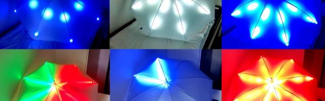 This Raspberry Pi Pico umbrella puts on a light show, while keeping you dry