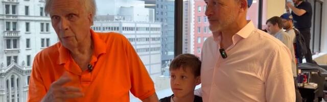 Three generations of Knicks fans celebrate by watching the championship parade