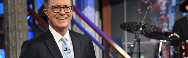 Stephen Colbert welcomes Jimmy Kimmel back on air by joking that now he's the only one getting canceled