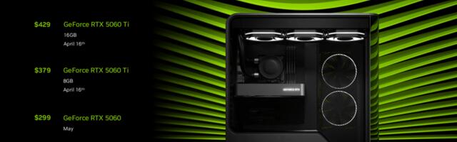 Nvidia’s RTX 5060 Ti arrives on April 16th starting at $379