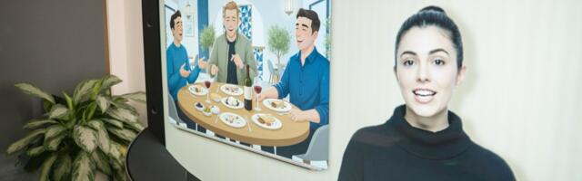 Inside Google’s Beam Lab, an AI face appears