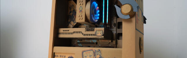 Enthusiast builds 'AMD gaming PC' entirely made of cardboard — specs include unreleased AMD 5800GT CPU, DDR8 RAM, PCIe 6.0 SSD, and 2,400W power supply